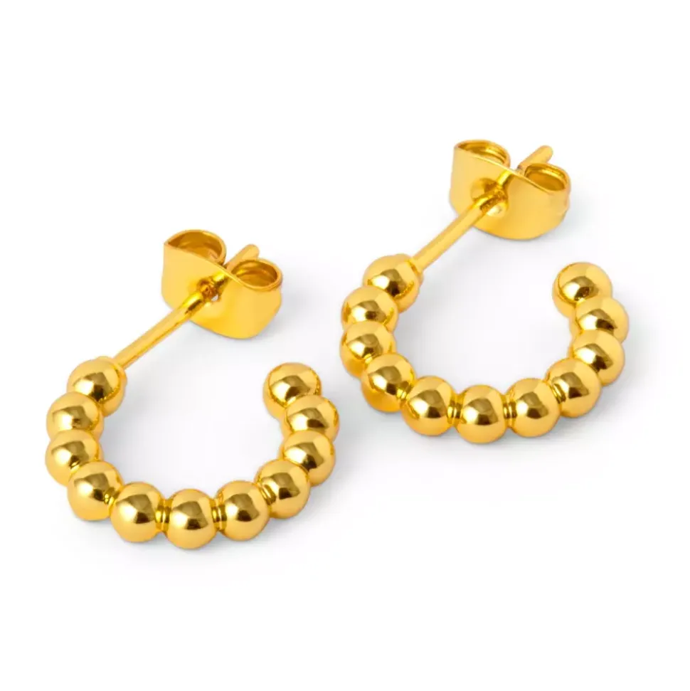 Color Ball Hoops Small Par (2 stk) Forgyldt