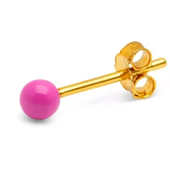 Color Ball Øredobb 1 stk Electric Fuchsia Pink