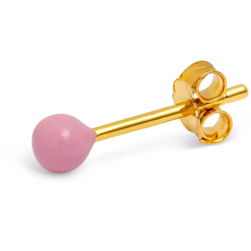 Color Ball Ørering 1 stk Light Pink
