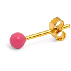 Color Ball Ørering 1 stk Pink