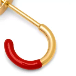 Color Hoop Half Dip 1 stk Forgyldt Passion Red