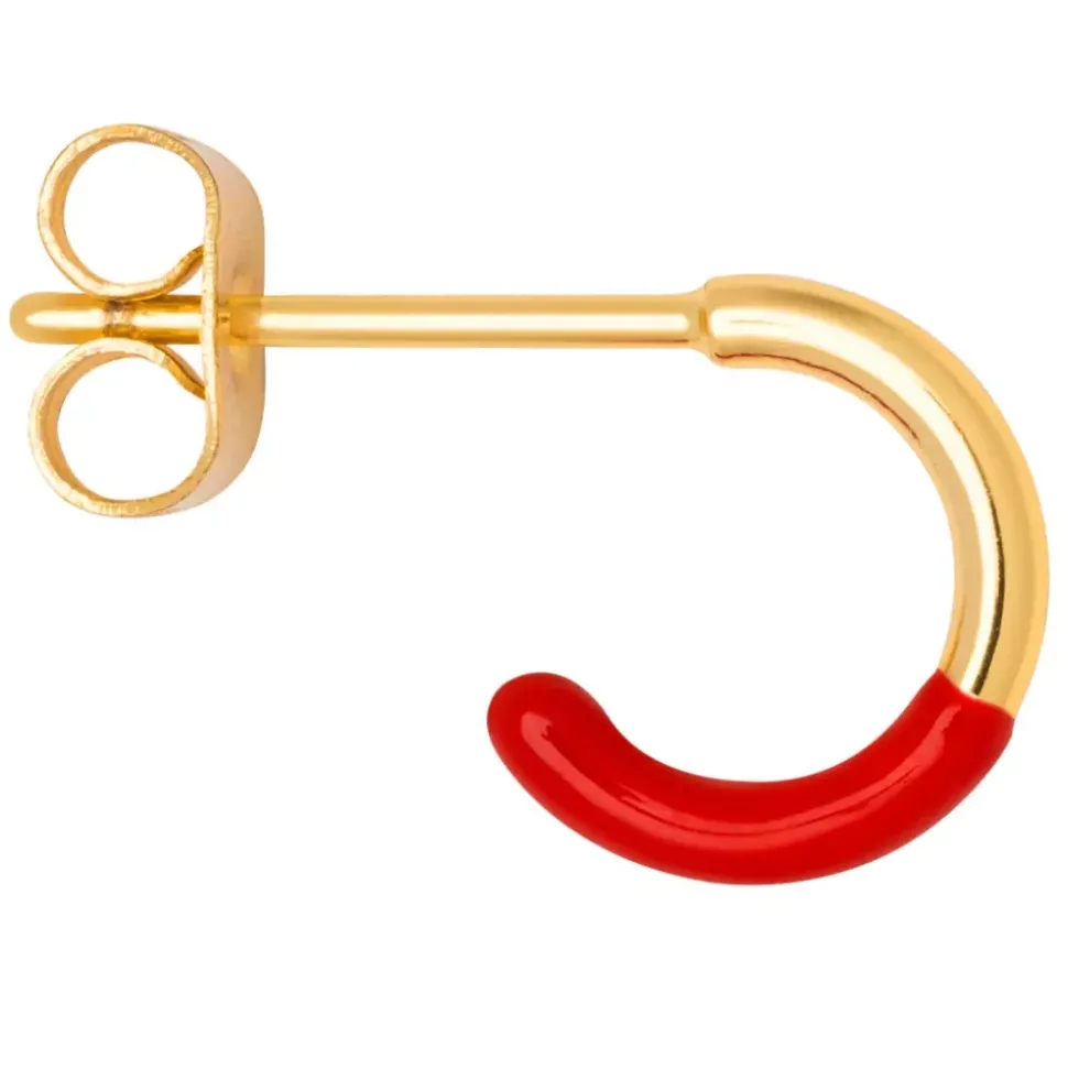 Color Hoop Half Dip 1 stk Forgyldt Passion Red