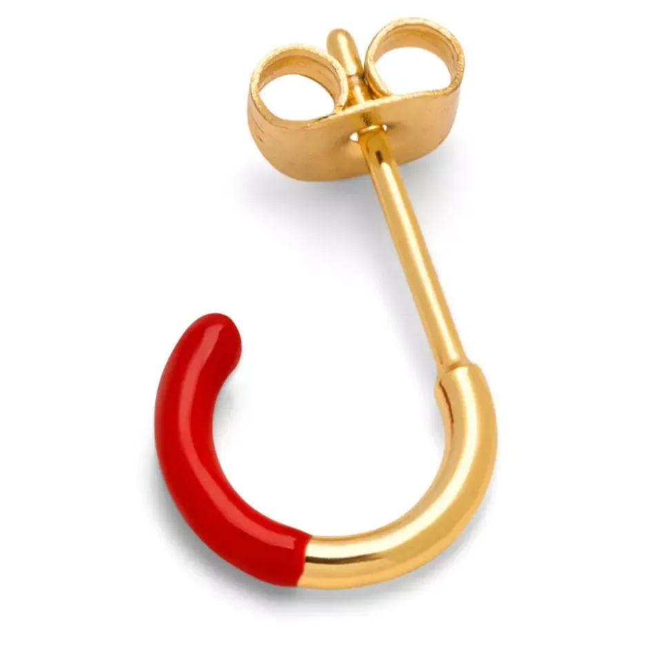 Color Hoop Half Dip 1 stk Forgyldt Passion Red