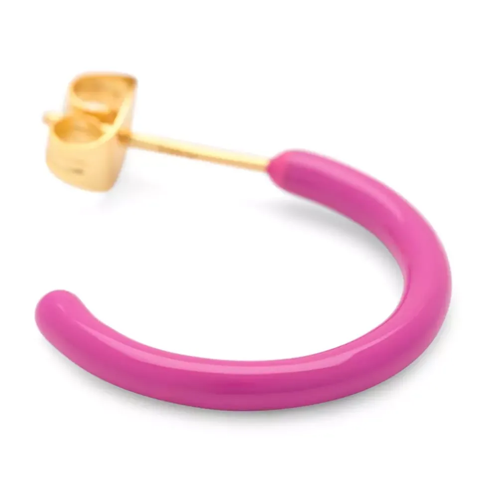 Color Hoops Medium Par Electric Fuchsia Pink