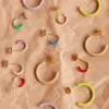 Color Hoops Medium Øreringer Buttercream (Par)