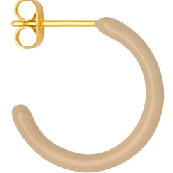Color Hoops Medium Øreringer Buttercream (Par)