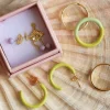 Color Hoops Medium Øreringer Lime (Par)