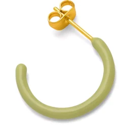 Color Hoops Medium Øreringer Lime (Par)
