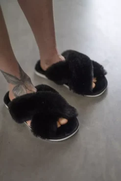 Cozy Tøfler Sort