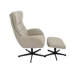 Curtis Hvilestol Med Tilt Og Skammel, Beige