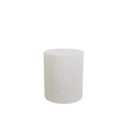 Cylinder Sidebord 39x45 Hvit