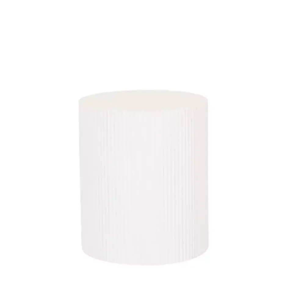 Cylinder Sidebord 39x45 Hvit