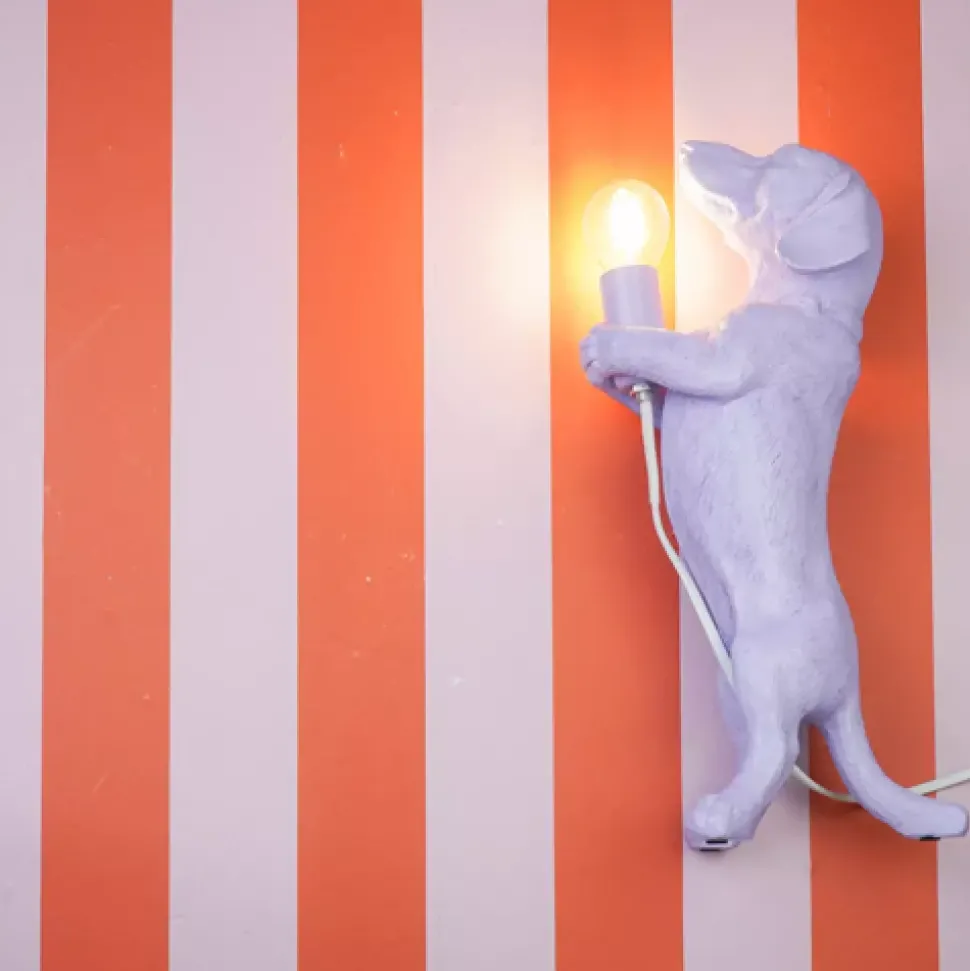 Dachshund Bordlampe H38 Lilla