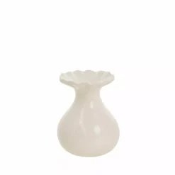 Dalia Vase H8,8 Offwhite