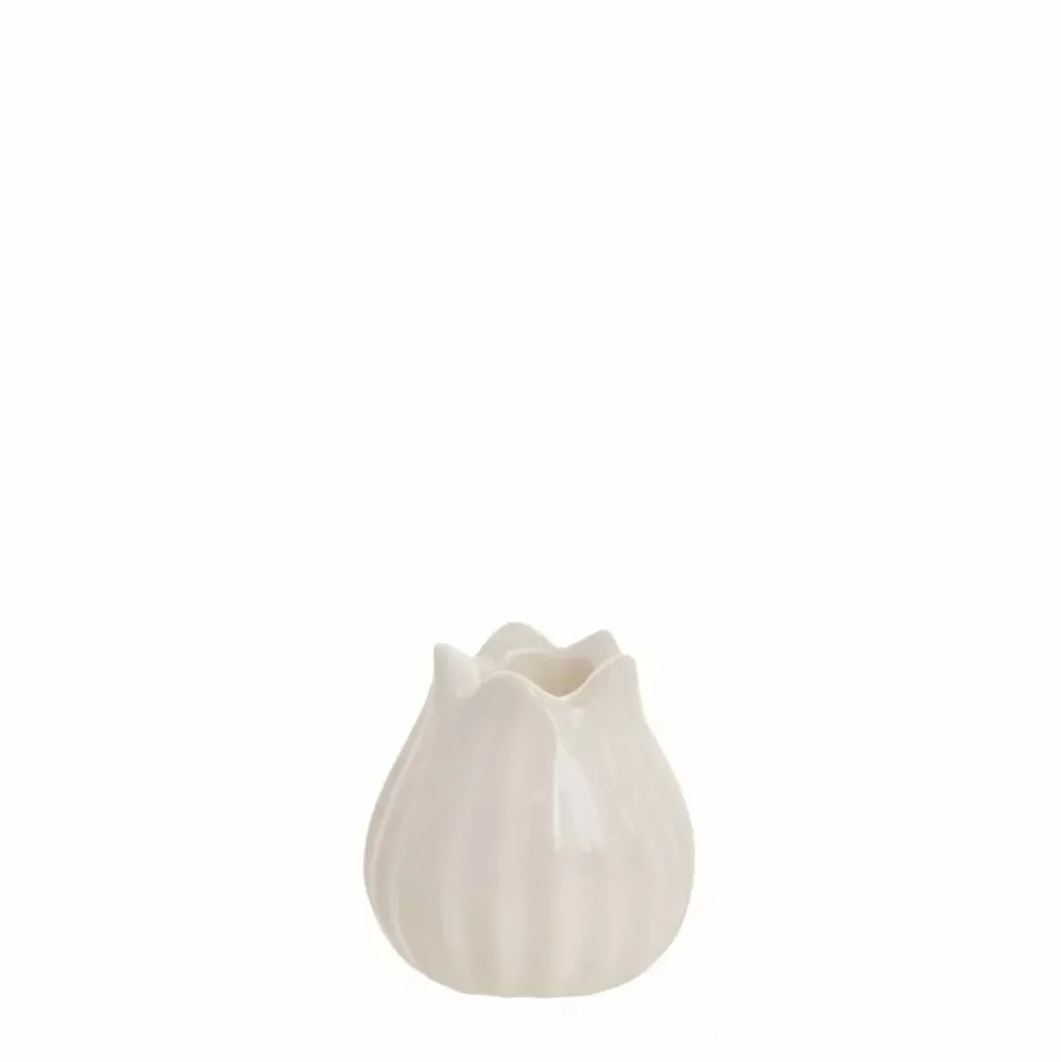 Dealie Lysestake Blomst H6 Offwhite