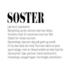 Definisjon Glassbrikke - Søster