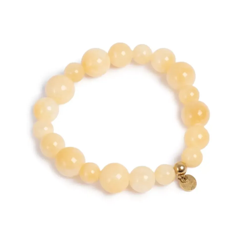 Delikat Armbånd, Farget Jade, Gul