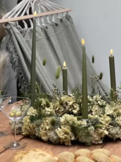 Deluxe Kronelys Hvit 28cm 2pk