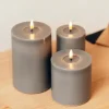 Deluxe Telys Grå 2pk