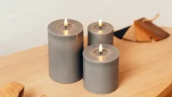 Deluxe Telys Grå 2pk