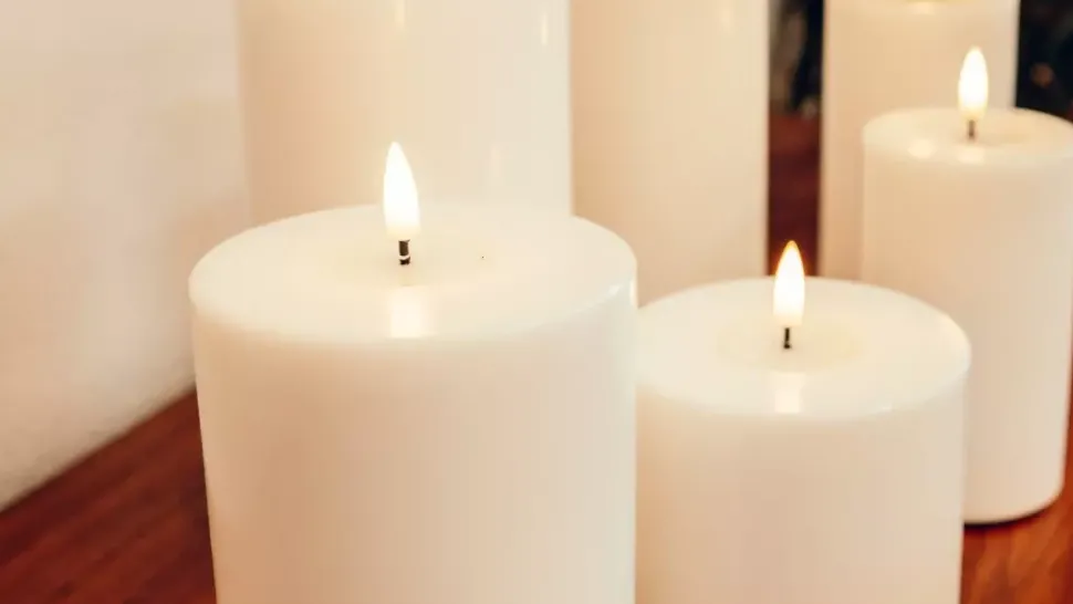 Deluxe Telys Hvit 2pk