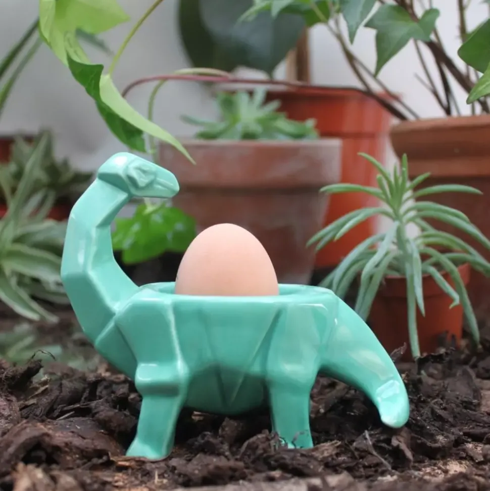 Dinosaur Eggeglass Grønn Keramikk