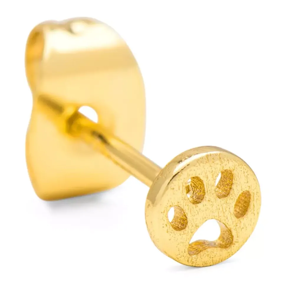 Dog Ørering 1 stk Forgyldt