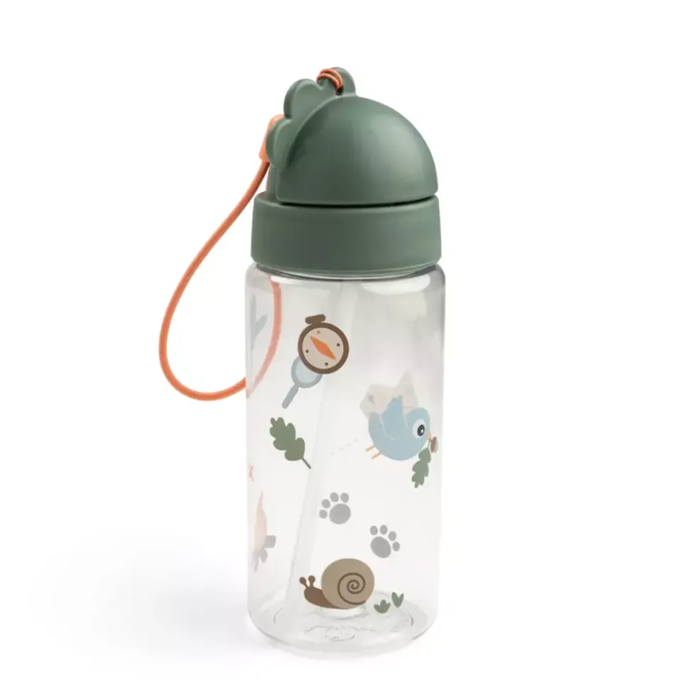 Drikkeflaske Med Sugerør Tiny Trails Grønn 350 Ml