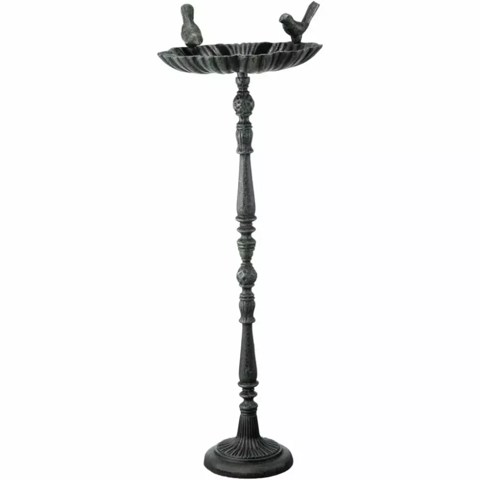 Drue Fuglebad Metall Antikgrønn 24,5x19 H73