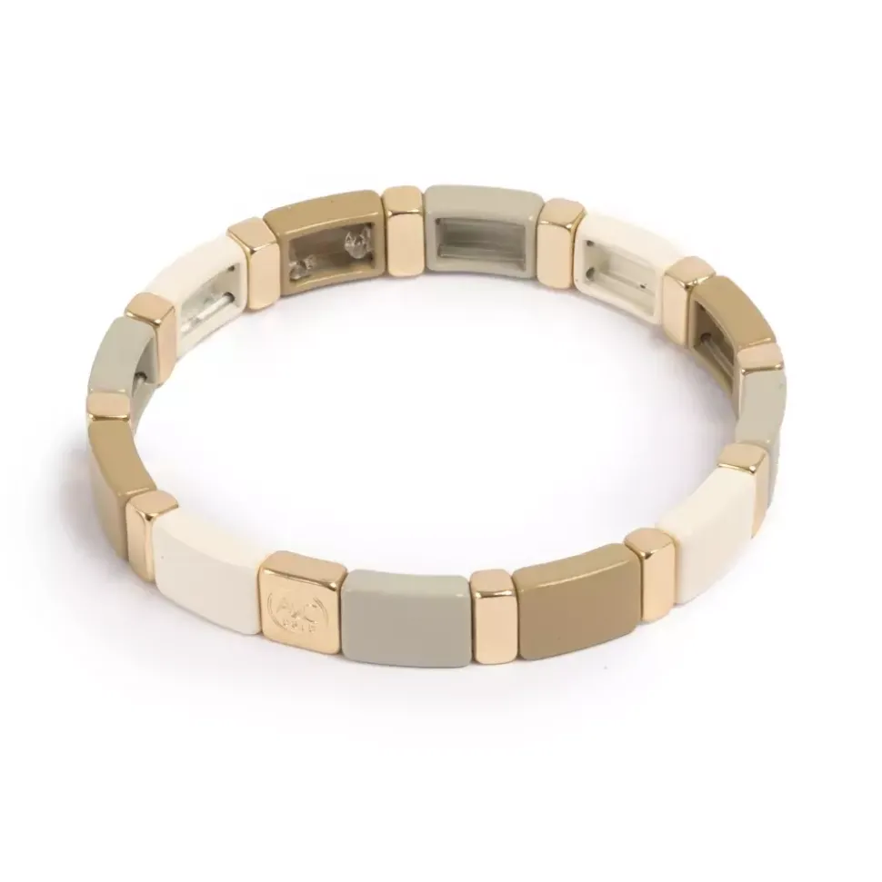 Emaljert Armbånd, Beige