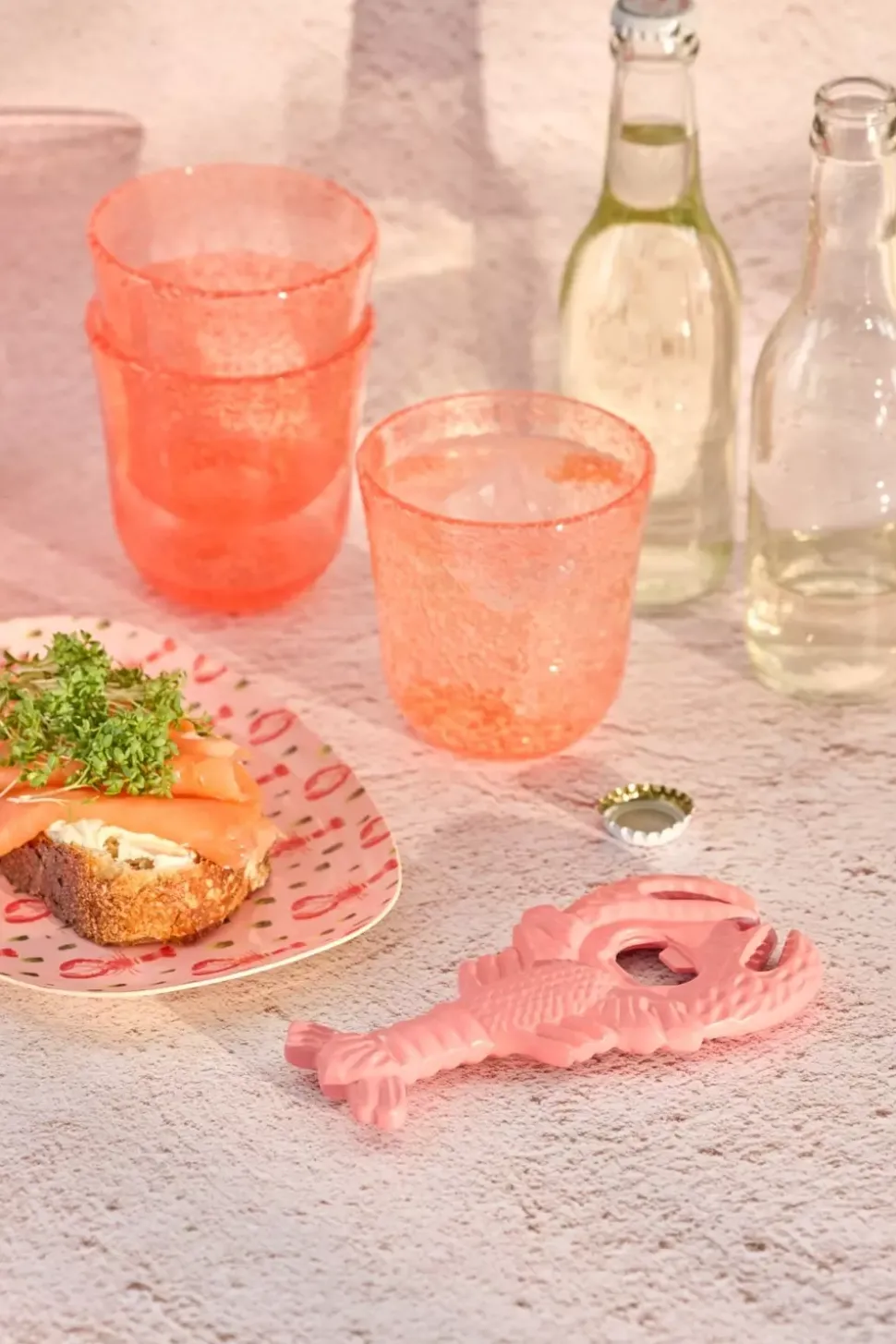 Flaskeåpner Hummer Rosa