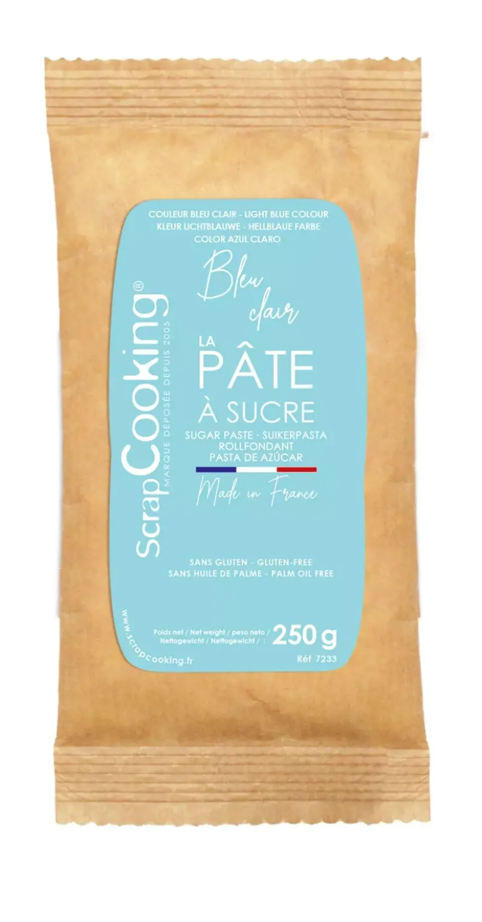 Fondant - 250g Lys Blå
