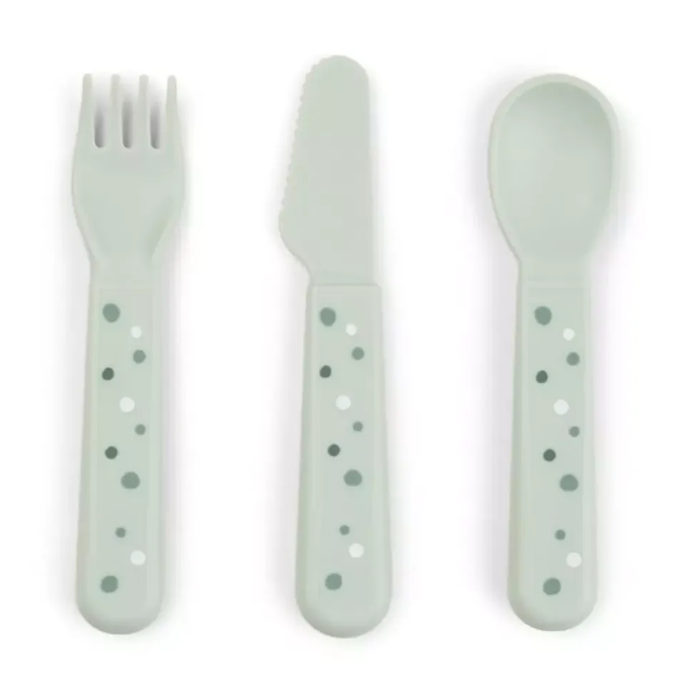 Foodie Bestikksett Happy Dots Grønn