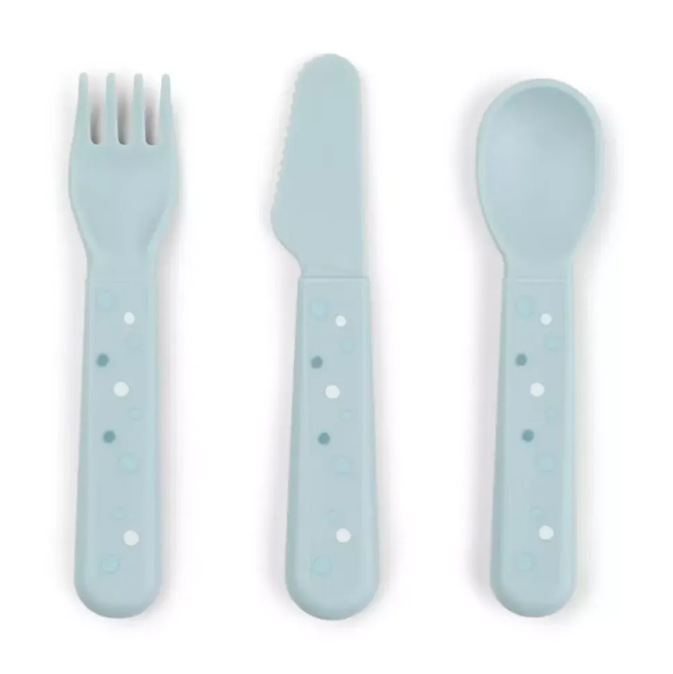 Foodie Bestikksett Happy Dots Blå