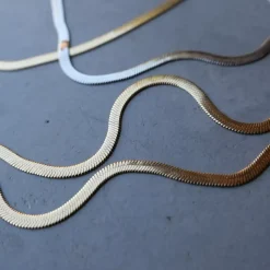 Fotlenke Snakechain Sølv