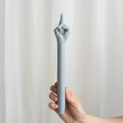 Gesture Taper Candle "F*CK YOU" Grått