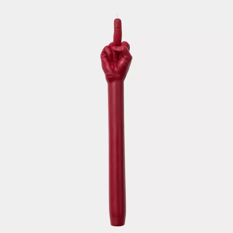 Gesture Taper Candle "F*CK YOU" Rødt