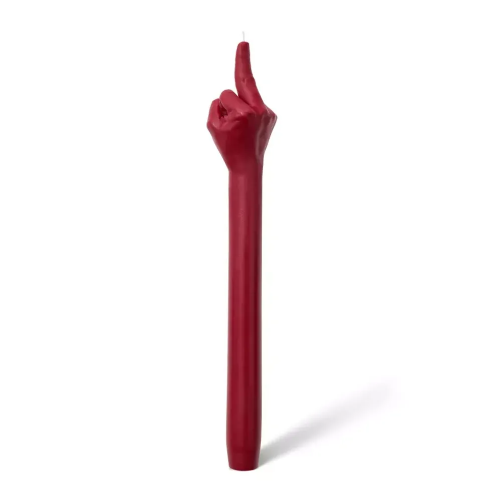 Gesture Taper Candle "F*CK YOU" Rødt