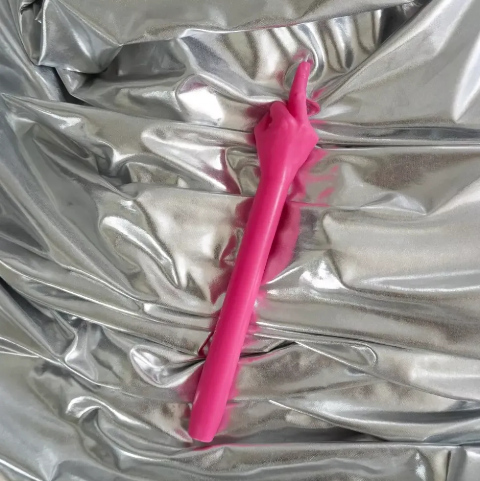 Gesture Taper Candle "F*CK YOU" Rosa