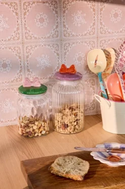 Glasskrukke Med Sløyfelokk – Stor