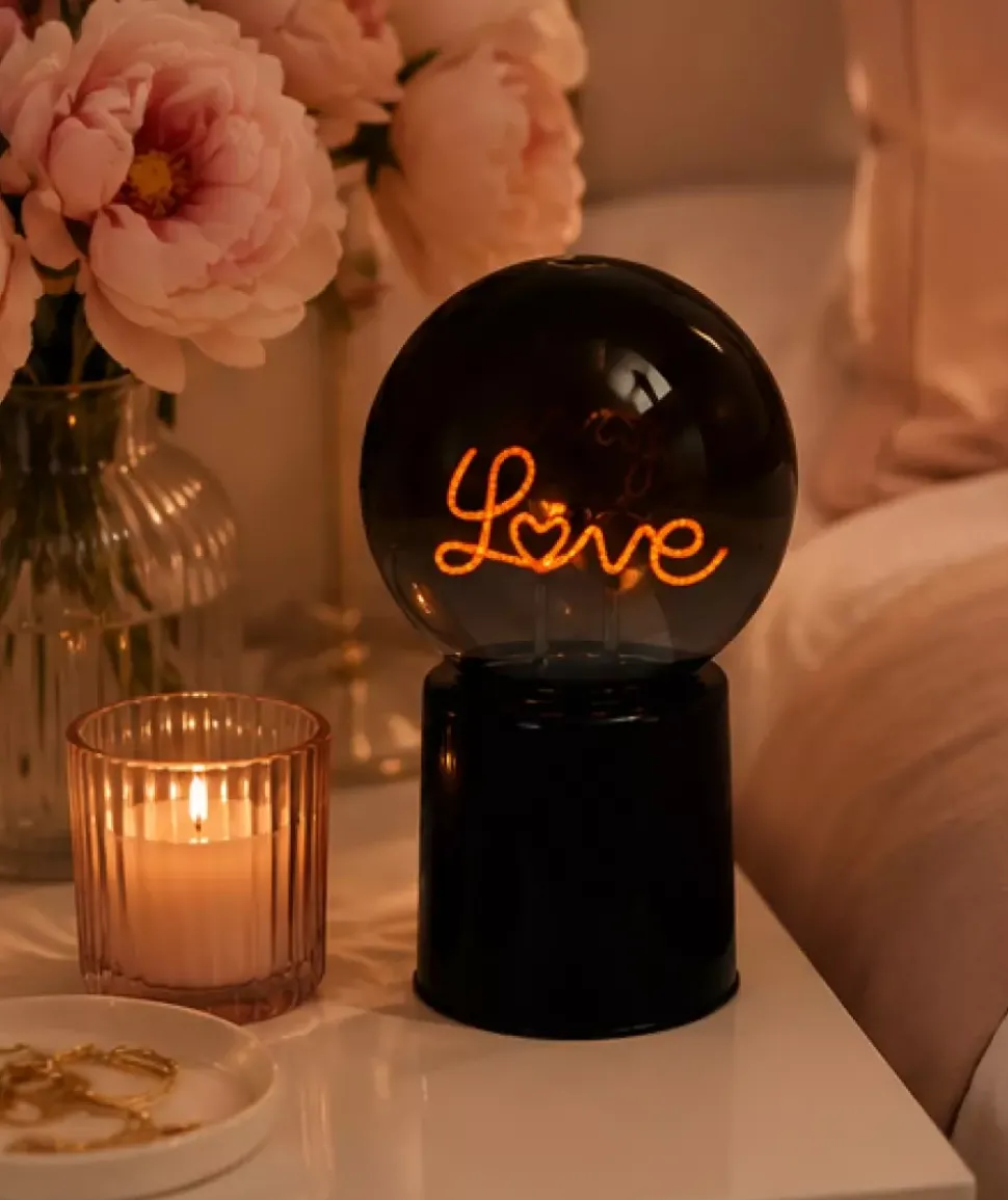 Glowmance Lysende Kule Med Neonlys - Love