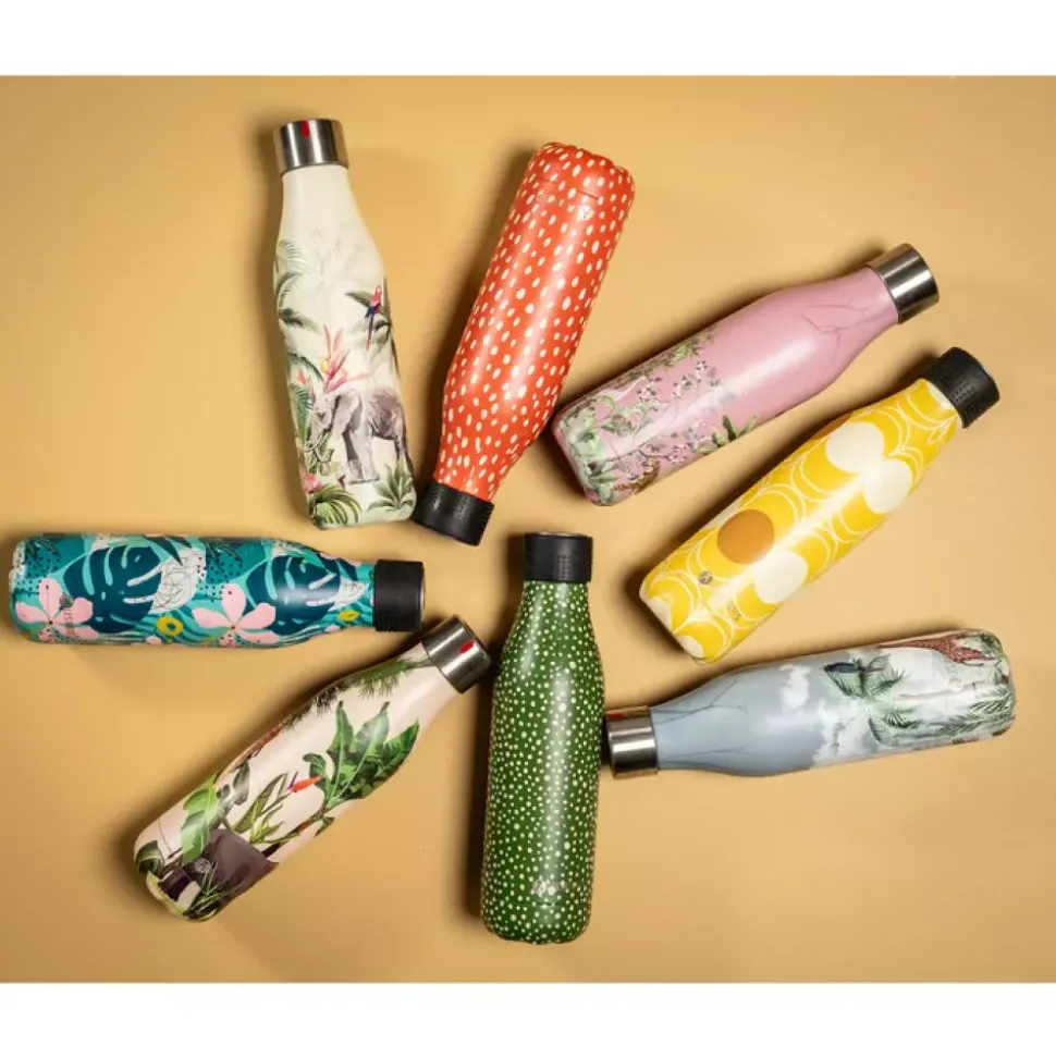 Grønn M/Prikker Termoflaske - 0,5 l - Les Artistes Bottle Up Design