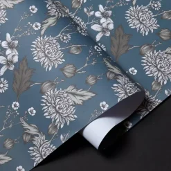 Halvor Bakke Gavepapir 70cm x 5m Dahlia blue
