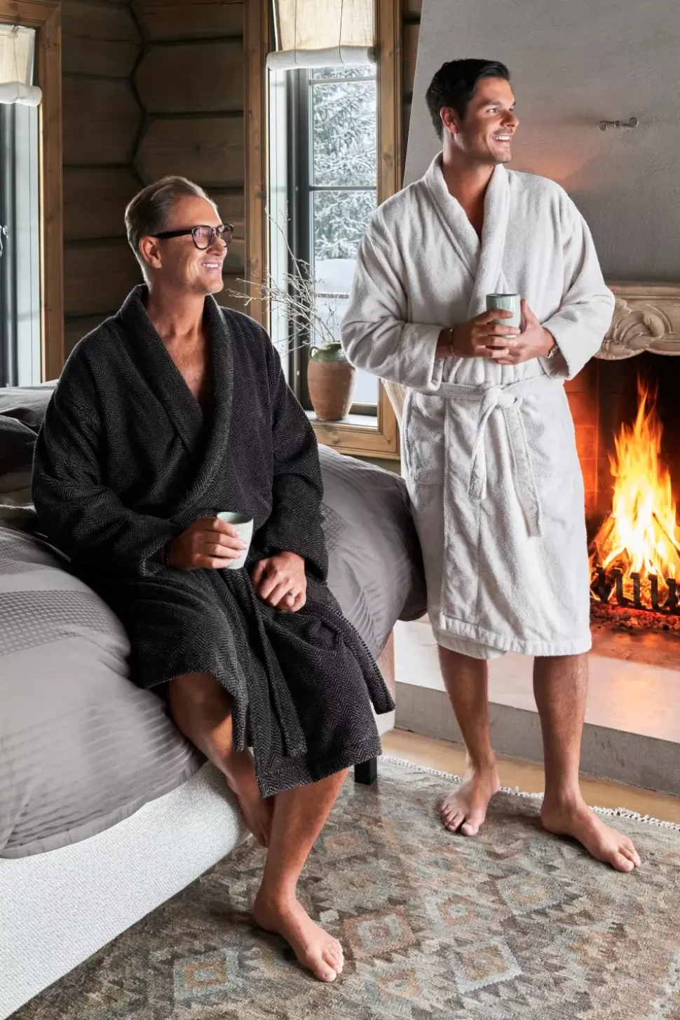Halvor Bakke Verbier badekåpe S/M Beige / Pure cashmere