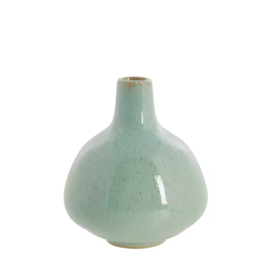 Helene Vase Støvet Grønn Keramikk H9cm