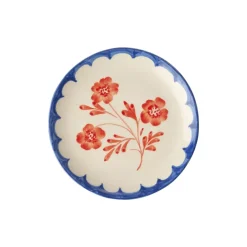 Håndmalt Kakeasjett Vintage Blomster