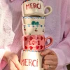 Håndmalt Kopp MERCI