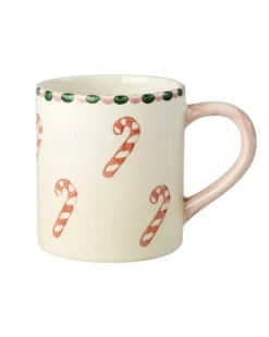 Håndmalt Krus Candy Cane