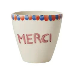 Håndmalt Oval Kopp MERCI