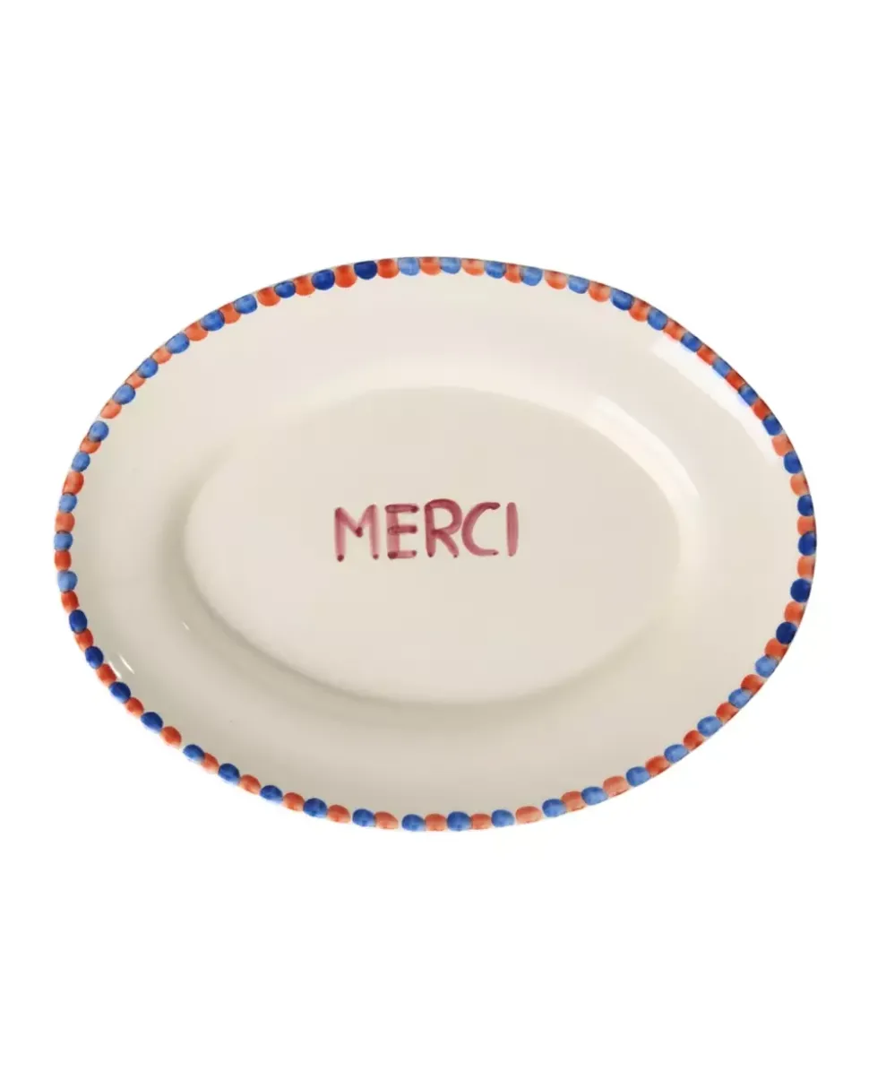 Håndmalt Serveringsfat MERCI